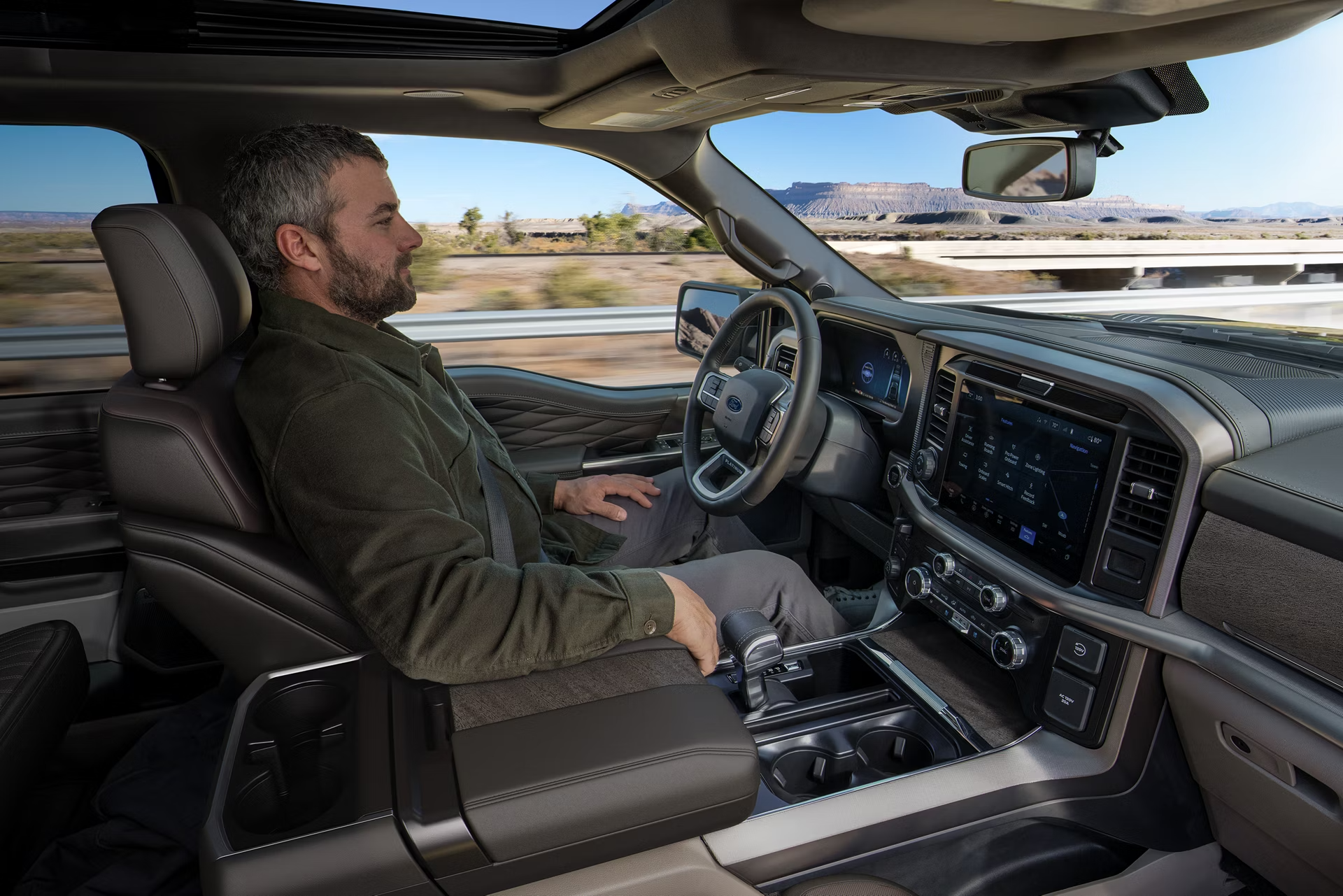 Interior of new 2026 Ford F-150 pickup truck for sale near St. Marys, WV