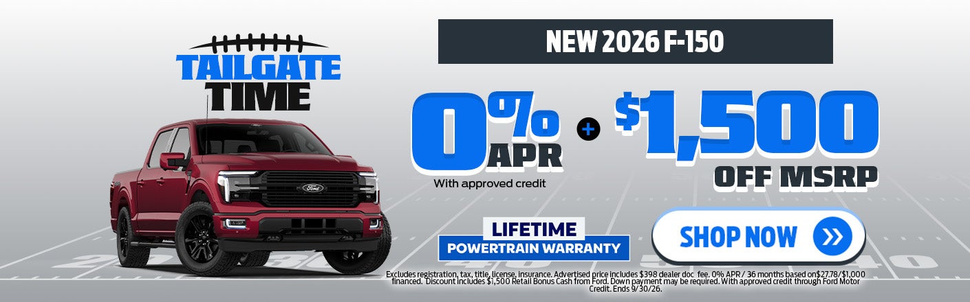 New 2026 F-150 offers in Marietta, OH