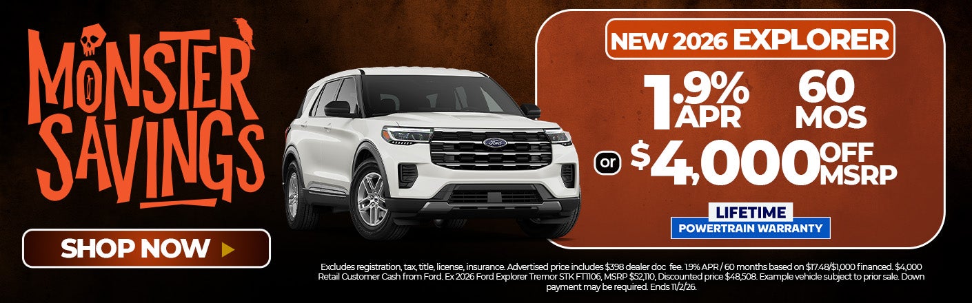 New 2026 Ford Explorer offers in Marietta, OH