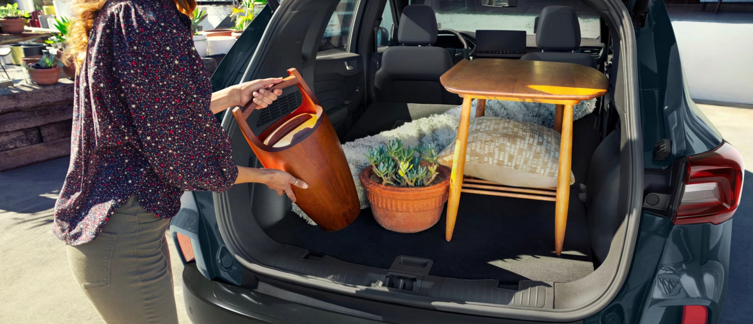 Back hatch of new gray 2026 Ford Escape for sale near St. Mary’s, WV